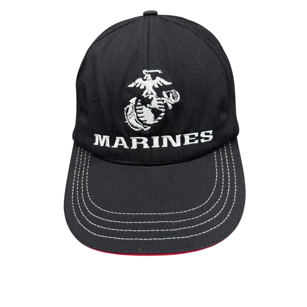 Unionwear USMC Marines Hat Unisex OSFA Black Excellent Embroidered Snapback USA